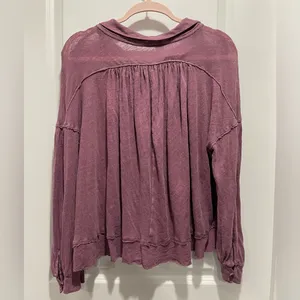 We The Free Free People Mulberry Linen Long Sleeve Size M thumbnail 5