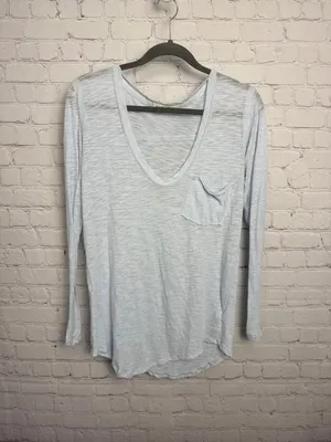 We the free XS light blue long sleeve free people coastal v neck tunic thumbnail 2
