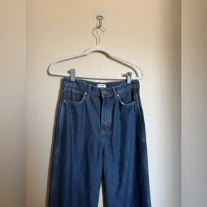 Wrangler Wanderer High‎ Rise Flare Jeans Size 28 x 34 Tall Dark Indigo 622 thumbnail 4