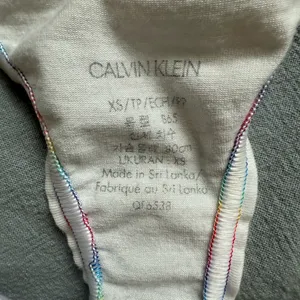 Calvin Klein White Racerback Bralette with Rainbow Trim thumbnail 2