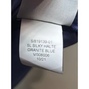 Banana Republic NWT Silky Halter Top L Granite Blue Ruched V-Neck‎ $54.99 thumbnail 8