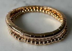 NWOT Roxanne assoulin Elegant Gold Bracelet Set thumbnail 1