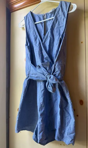 Ann Taylor Loft Denim Color Romper Small  thumbnail 1