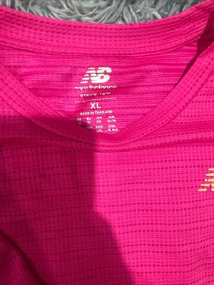 New Balance Hot Pink Short Sleeve Athletic Tee thumbnail 2