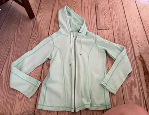 Tommy Bahama Mint Green Zip-Up Hoodie size s spots in pics thumbnail 1