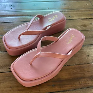 Seychelles Sunflower Pink Platform Summer Thong Sandals 6 thumbnail 1
