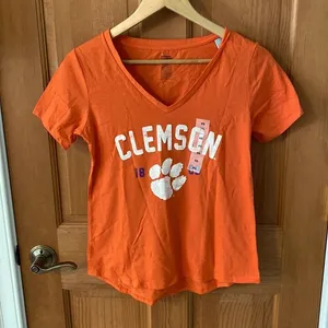 Clemson T-Shirt XS Orange Short Sleeve Football Fan Top New with tags thumbnail 1