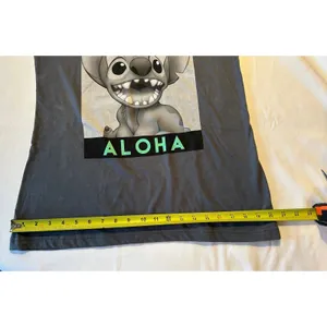 Disney Gray V Neck Stitch Graphic T Shirt Junior Size XXL Aloha 100% Cotton thumbnail 5