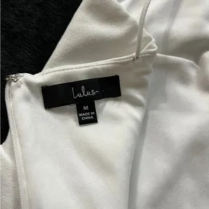 Lulus Party for Two Ivory‎ Asymmetrical Bodycon Mini Dress White Size Medium thumbnail 5