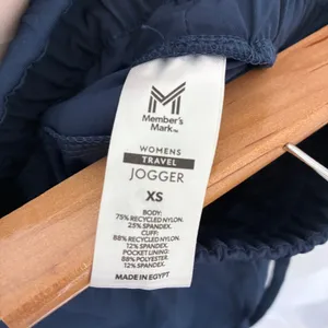 Member's Mark Lot of 2 Travel Joggers Beige Navy Blue Womens XS thumbnail 9