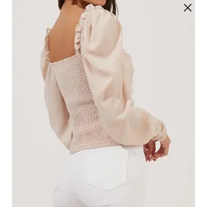 NWOT the Label Ruched Smock-Back Long Sleeve Blouse in Blush. Size Small thumbnail 5