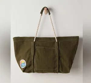 NWT Free People Been There Badge Tote Bag In Color Sea Serpent $128MSRP No refunds or cancellations thumbnail 5