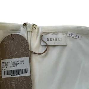 Meshki White Maci Crepe Mini Dress Women Size Medium NWT | 42-63 thumbnail 5