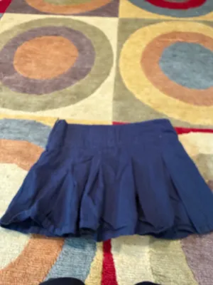 Garage Clothing Navy Blue Pleated Low Rise Mini Skort Built in Shorts Size XS thumbnail 4