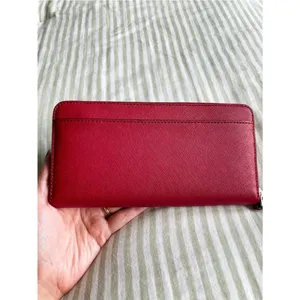 Kate Spade Cameron Large Zip Around Wallet Rosso Red Colorblock Accordion thumbnail 5