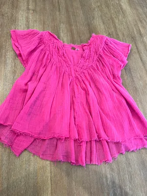 Free People Padma Flutter Sleeve Blouse thumbnail 1