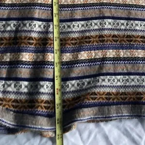 Free People Mini Sweater Dress Gray Fair Isle Nordic Tunic Wool Blend Sz Medium thumbnail 11