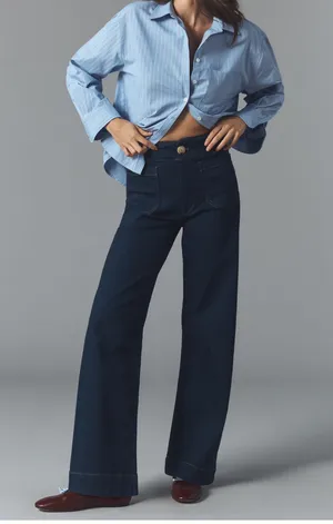 Maeve Colette High Rise Wide Leg Jeans thumbnail 1