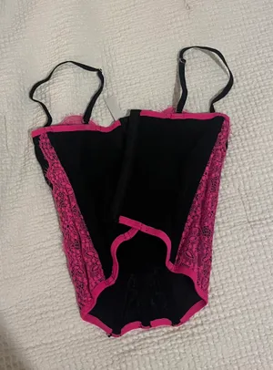 Urban Outfitters Modern Love Corset In Pink And Black thumbnail 3
