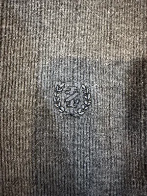 Izod Men's Charcoal Quarter Zip-Up Sweater thumbnail 2