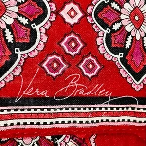Vera Bradley Frankly Scarlet Red‎ Pink Quilted Messenger Bag Laptop Tote Boho thumbnail 10