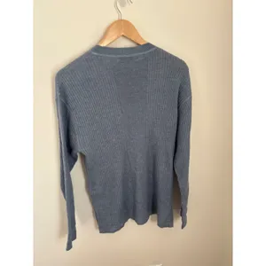 Madewell Alpaca Blend Ribbed Crewneck Sweater Dusty Blue Small CKP494382203 thumbnail 4