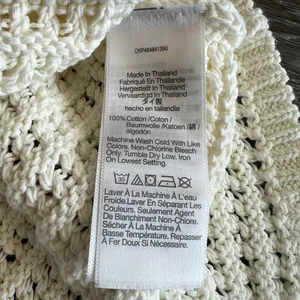 Madewell Crochet Knit Sweater Top Small White Sleeveless Flaw thumbnail 4