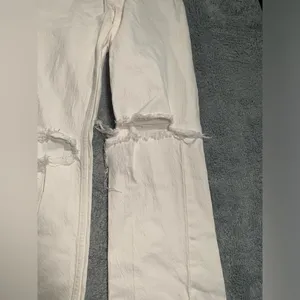 Abercrombie & fitch white ‘90s straight ultra high rise jeans 25/0R thumbnail 3