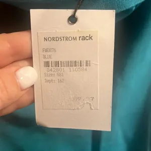 ✨Few Moda Cocktail Strapless Bondage Ruffle Trim Blue Sz Small Dress✨ thumbnail 6