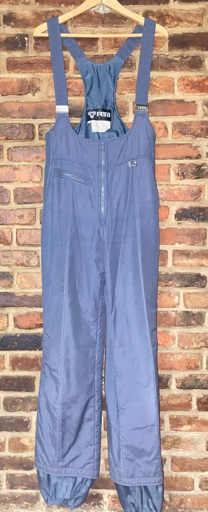 FERA Vintage Gray Insulated Winter Snow Bibs Snow Suit Women's Size 14 thumbnail 1