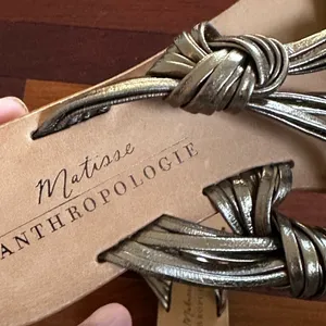 NEW Anthropologie Matisse Mystic Sandals Vacation Slides Boho Bronze Brown 6M thumbnail 3