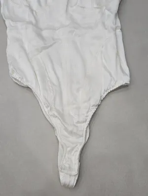 Zara White Satin Corset Bodysuit Size XS thumbnail 4