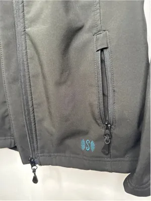 Shyanne WORN 1X black zip up soft shell jacket sz Small thumbnail 5