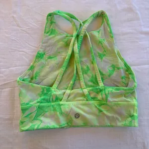 Lululemon Energy Bra High Neck Long Line Shibori Highlight Yellow Green 4 thumbnail 5