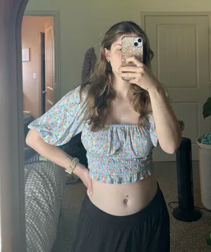 Billabong Floral Cropped Blouse thumbnail 1