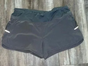 Athleta Running Free Gray Workout Shorts Size Large thumbnail 1