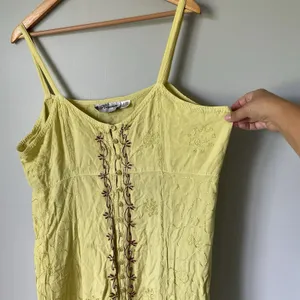 Henna Vintage Embroidered Boho Max Dress Sleeveless 100% Rayon Women's Size 1X thumbnail 4