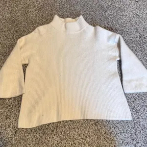 Mercer & Madison Luxury Merino‎ Wool Cashmere Mock Neck Sweater White XL Ribbed thumbnail 1