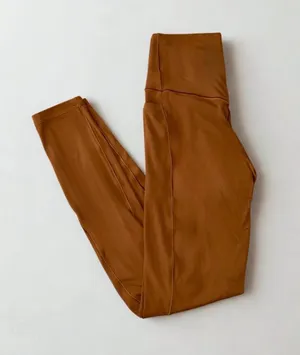 Women’s Aerie OFFLINE Real Me Xtra 7/8 Brown Leggings (Size Small) thumbnail 1