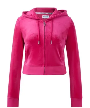 NWT Juicy Couture Free Love Velour Cropped Hoodie Size S thumbnail 1