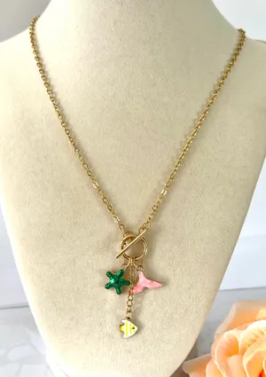 Mermaid Necklace (298)🧜‍♀️ Gold thumbnail 2