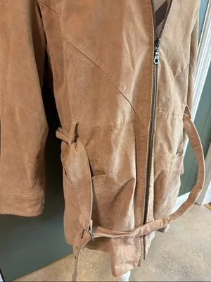 Together Tan Hooded Trench Coat Size L thumbnail 3