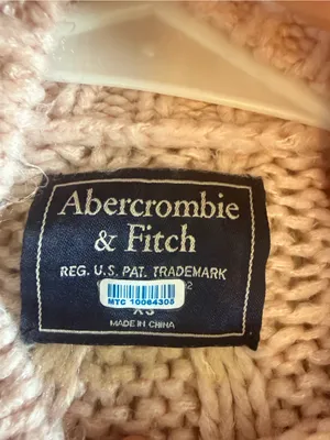 Y2K Abercrombie & Fitch Pink Chunky Knit Mock Neck Raglan Sweater XS thumbnail 6