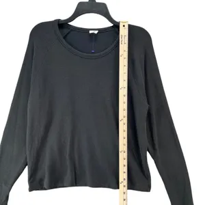 Wilfred Free Sweater Womens Small Black Long‎ Sleeve Pullover Crewneck Soft Top thumbnail 5