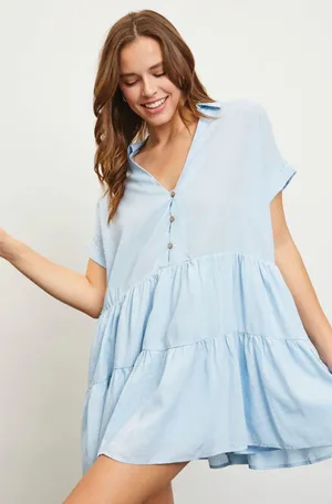 Light Blue Dress These Three Boutique Mini thumbnail 4