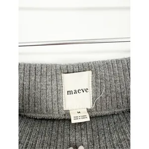 Anthropologie Maeve Knit A-Line Pull On‎ Mini Skirt Women's M Gray Quiet Luxury thumbnail 6