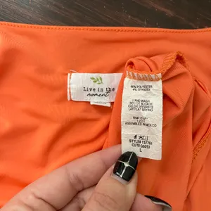Bright Orange Stretch Fitted Top thumbnail 4