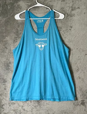 Smartwool Merino Sport 150 Women’s Blue Racerback Tank Active Hiking Athletic XL thumbnail 1