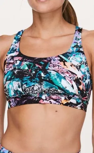 Lululemon Energy active workout bra in crush multi size 10 thumbnail 1