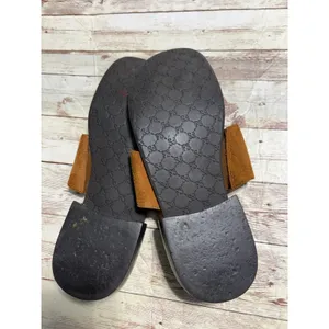 Franco Sarto Slip On Thong Sandals Women's Side 9M Brown Leather Suede thumbnail 5